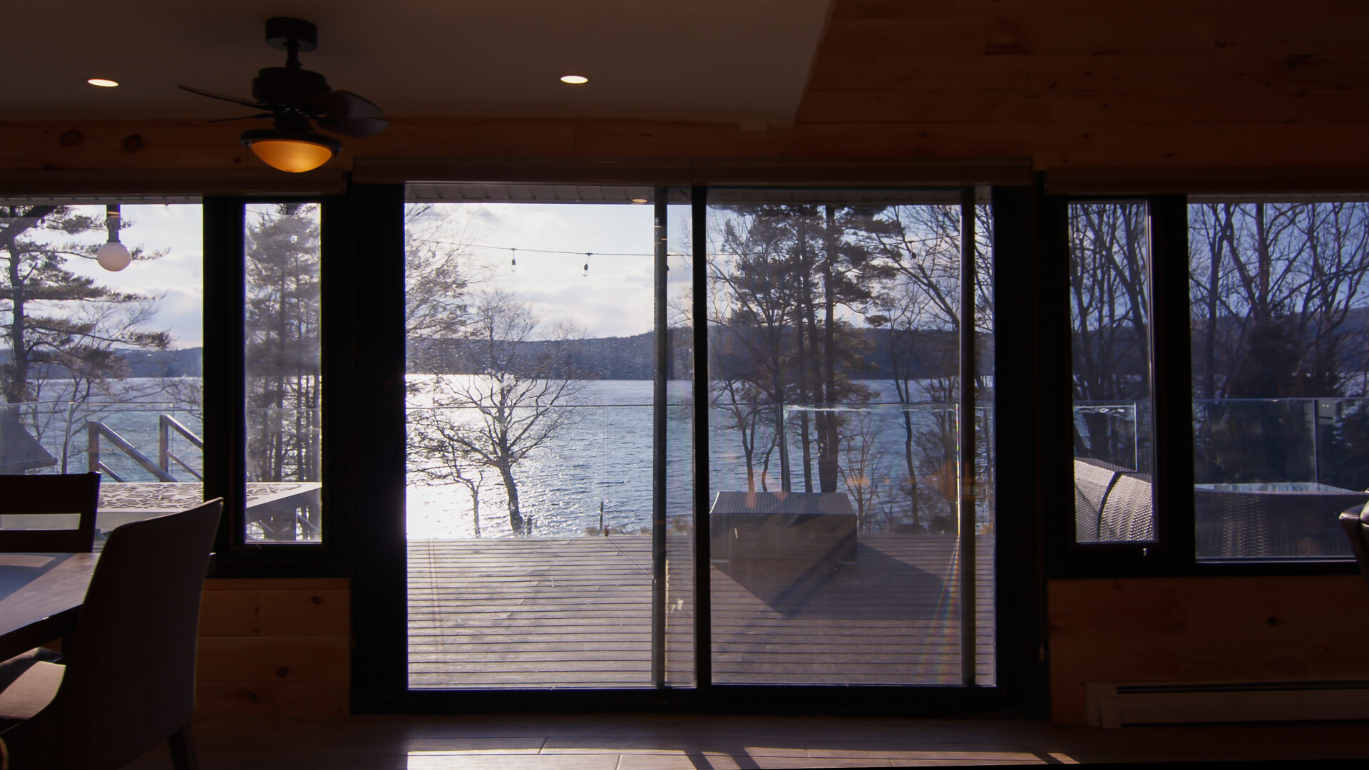 View of the river from inside of the house